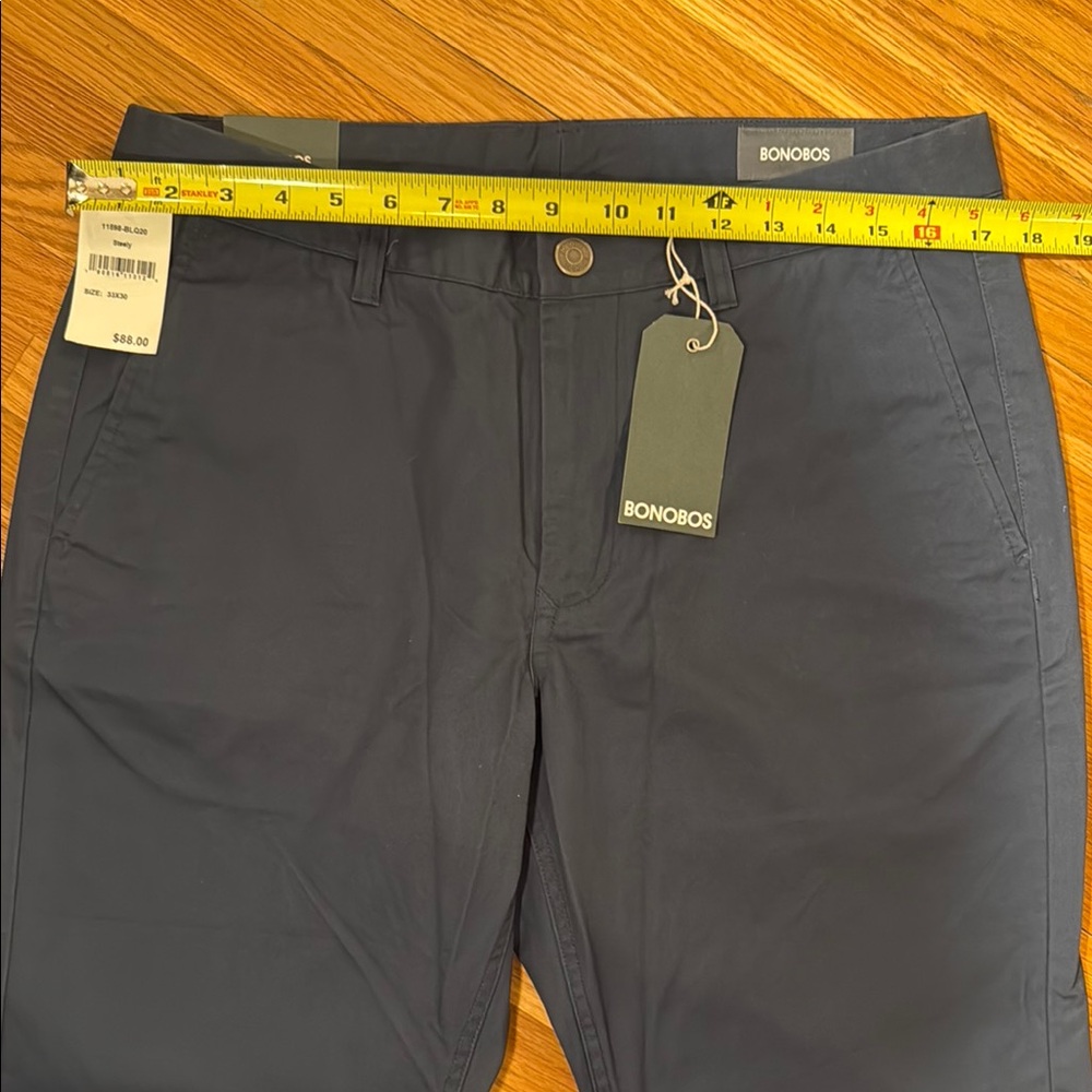 Bonobos Men's Washed Chinos - Steely - 33x30 NWT